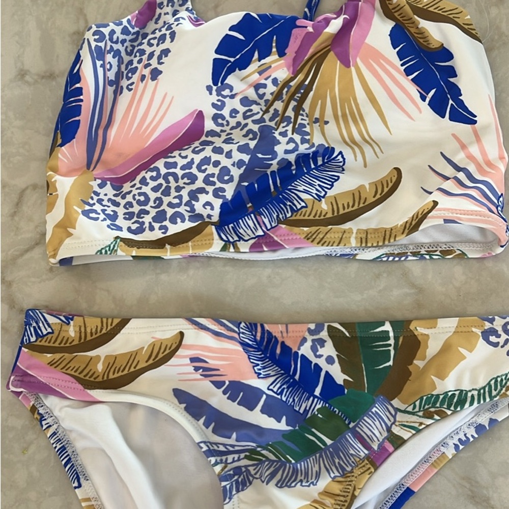 Nordstrom Kids Swim Bikini - Multicolor Tropical Print